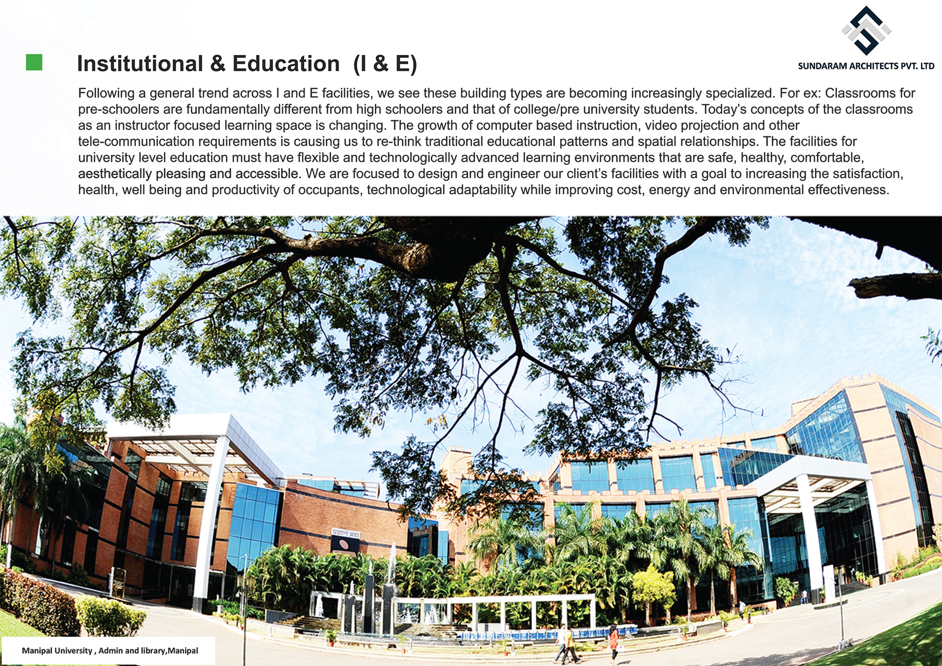 Manipal University, Admin & Library, Manipal - Institutional & Education Design - Best Structural Design in India,Bangalore